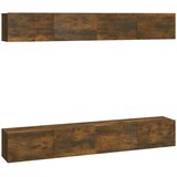  Zidni TV ormarići 4 kom dimljeni hrast 100 x 30 x 30 cm drveni | shoptok.hr