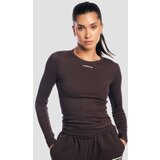 GymBeam ženska majica dugih rukava aura tee brown Cijene
