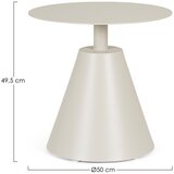 BIZZOTTO Aluminijasta okrogla vrtna mizica ø 50 cm Aloha – | Shoptok.si