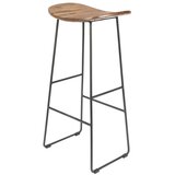 White Label Barski stol iz masivnega tika v naravni barvi 80 cm Tangle – | Shoptok.si