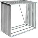  Vrtna ostava za drva od pocinčanog čelika 163 x 83 x 154 cm siva | shoptok.hr