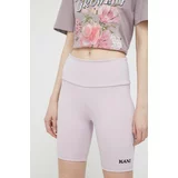 Karl Kani Kratke hlače za žene, boja: ružičasta, s aplikacijom, srednje visoki struk