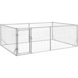 vidaXL Zunanji pasji boks z vrati 3x2x1 m pocinkano jeklo | Shoptok.si