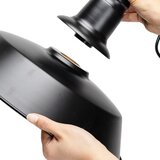 Aigostar Luster na sajli 1xE27/60W/230V, crne boje Slike