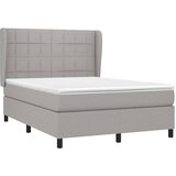  Krevet s oprugama i madracem svjetlosivi 140x190 cm od tkanine | shoptok.hr