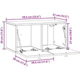 TV ormar za zid Staro drvo 59,5 x 31 x 30 cm Konstruirano drvo | Eponuda.com