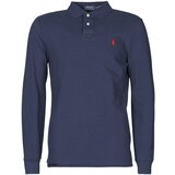 Polo Ralph Lauren Polo majice dolgi rokavi POLO AJUSTE DROIT EN COTON BASIC MESH LOGO PONY PLAYER Modra Cene