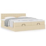 vidaXL otomanski okvir kreveta s madracima krem 180x200cm od tkanine | shoptok.hr