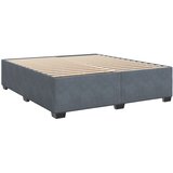  Krevet s oprugama i madracem tamnosivi 200x200 cm baršunasti | shoptok.hr