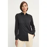 Calvin Klein Košulja za žene, boja: crna, regular, s klasičnim ovratnikom, K20K207584