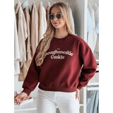DStreet Bluza damska oversize z nadrukiem COOKIES bordowa | Shoptok.si