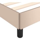 vidaXL Posteljni okvir z vzglavjem kapučino 140x190 cm umetno usnje, (20907203) | Shoptok.si