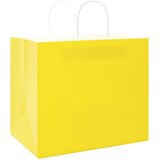  Papirnate vrećice 250 kom s ručkama žute 32x22x28 cm | Eponuda.ba