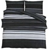  Set posteljine za poplun crno-bijeli 240 x 220 cm pamučni | shoptok.hr