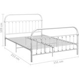 vidaXL Okvir za krevet bijeli metalni 140 x 200 cm Cijene