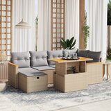  7-dijelni set vrtnih sofa od poliratana s jastucima bež | shoptok.hr