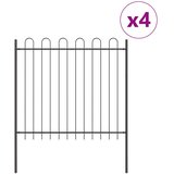  Vrtna Ograda 4 pcs Siva 6,8 x 1,5 m Čelik s prahom | shoptok.hr