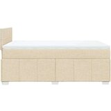 vidaXL Krevet box spring s madracem krem 120 x 190 cm od tkanine | shoptok.hr