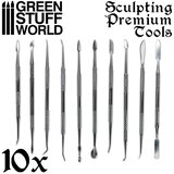 Green Stuff World Professional Sculpting Tools Set x10 with Case | Profesionalni set alata za modeliranje x10 sa futrplom | Eponuda.com