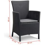 Keter 3-dijelni vanjski blagovaonski set Iowa grafitna boja 223929 | shoptok.hr