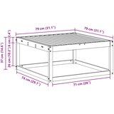 Vanjski otoman Prirodna 79 x 79 x 37 cm | shoptok.hr