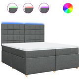 Maison Chic Box spring postelja - Vzmetna postelja z vzmetnico temno siva 200x200 cm blago SL16797, (21895063) | Shoptok.si