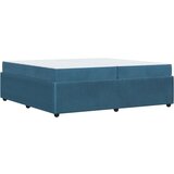  Posteljni okvir z vzmetnico Modra 200 x 200 cm Žamet | Shoptok.si