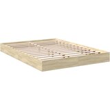 vidaXL Posteljni okvir sonoma hrast 140x200 cm inženirski les | Shoptok.si