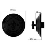  Bohemia-Design - Porcelanski retro rotacioni prekidač sa ramom br. 1, crna | Eponuda.com