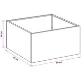  Vrtna saksija Srebrna 60 x 60 x 40 cm Pocinčani čelik - Pocinčani čelik 60 x 60 x 40 cm 1 | shoptok.hr
