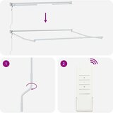 Nadstrešnica Zložen okvir senčila Bela 300 x 250 cm Aluminij, (5000205835) | Shoptok.si