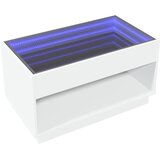  Stolić za kavu s beskonačnim LED svjetlima bijeli 90x50x50 cm | shoptok.hr