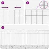 PANEL vrtne ograde 48 kom. 25 x 30 cm Pocinčani čelik Srebrna | shoptok.hr