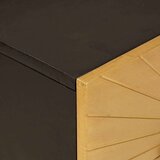  Noćni ormarić Crna i zlatna 50 x 33 x 60 cm masivno drvo manga | shoptok.hr