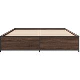  Okvir za krevet smeđi hrast 140x190cm konstruirano drvo i metal | shoptok.hr