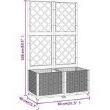  Sadilica s rešetkom crna 80 x 40 x 136 cm pp | shoptok.hr