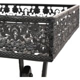 vidaXL zložljiva čajna mizica starinski stil kovina 58x35x72 cm črna, (20712872) | Shoptok.si