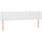 Maison Chic vzglavna omarica - nočna omarica - posteljna omarica z ušesi belo 203x16x78/88 cm umetno usnje, (21708949) | Shoptok.si