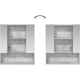 Kupaonski ormar s ogledalom Betonski sivi 60 x 14.5 x 70 cm | shoptok.hr