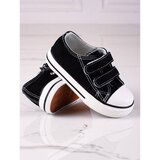 VICO children's sneakers with velcro fastening black and white Cene