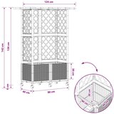  Povišeni krevet s mrežom i krovom Crna 124 x 40 x 142 cm PP | shoptok.hr