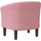  Zaobljena stolica ružičasta baršunasta | shoptok.hr