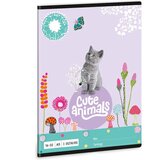 Ars Una cute animals - kitten bilježnica s crtama za 2. razred A/5 | shoptok.hr