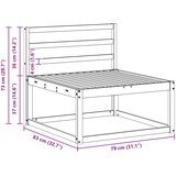  Srednja sofa za van Prirodna 79 x 83 x 73 cm | Eponuda.com