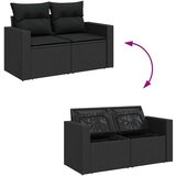 vidaXL 10-dijelni set vrtnih sofa s jastucima crni od poliratana | shoptok.hr