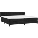  S oprugama i madracem crni 200x200 cm baršunasti | shoptok.hr