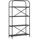  Polica Crni hrast 80 x 30 x 146 cm Konstruirano drvo | shoptok.hr