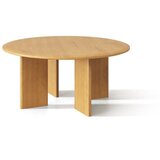 Micadoni Okrugao stolić za kavu od punog hrasta u prirodnoj boji ø 90 cm Charlotte – | shoptok.hr