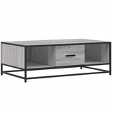 Maison Chic Klubska mizica - kavna mizica - Nizka mizica siva sonoma 100x57x35 cm inženirski les, (21753094) Cene