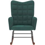 vidaXL Gugalni stol temno zelen žamet | Shoptok.si